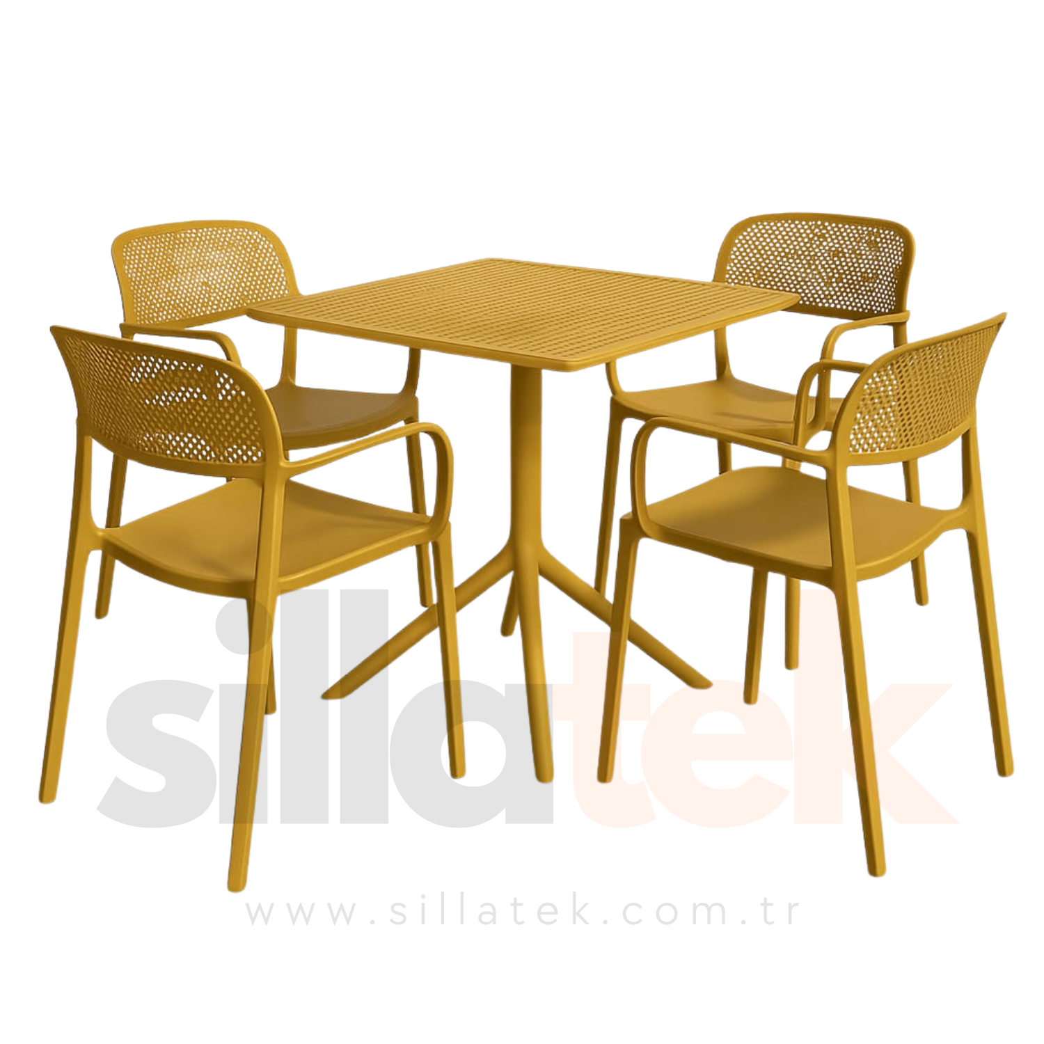 Barbie Koltuk 4'Lü Masa Set (70*70 ya da 80*80)