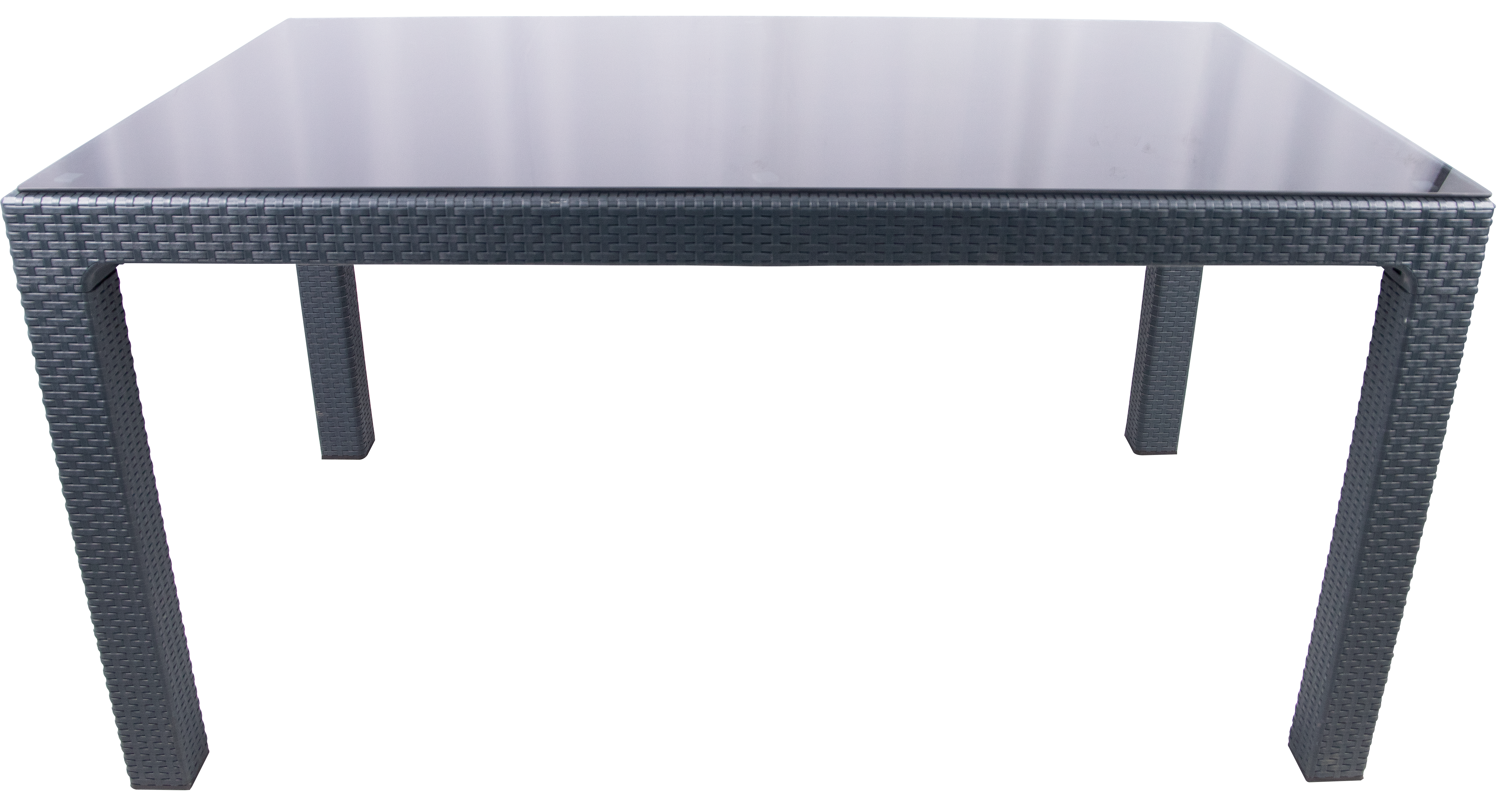 90x150 Elit Rattan Masa Camlı