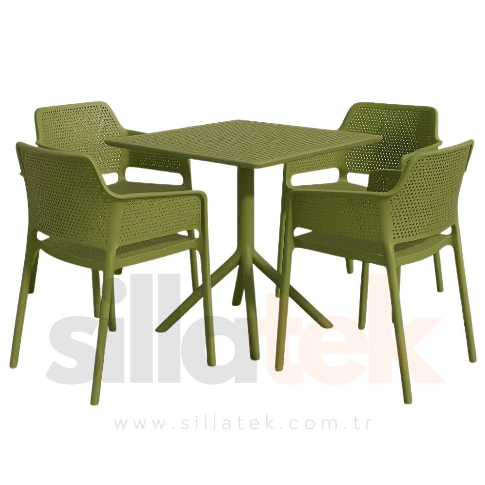 Florida Koltuk Masa Set 4lü(70*70 ya da 80*80)