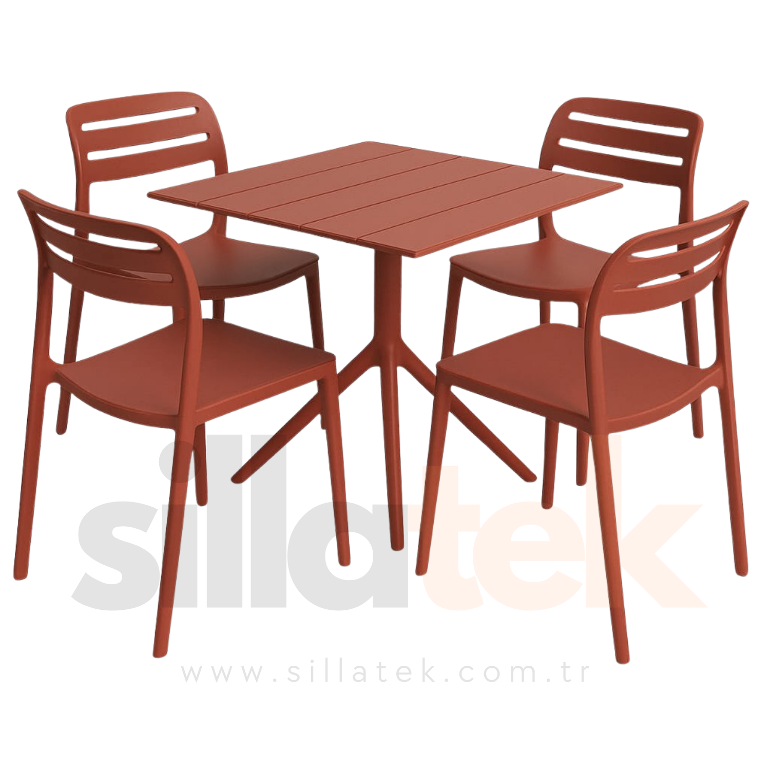 Barbie Sandalye 4'Lü Masa Set (70*70 ya da 80*80)